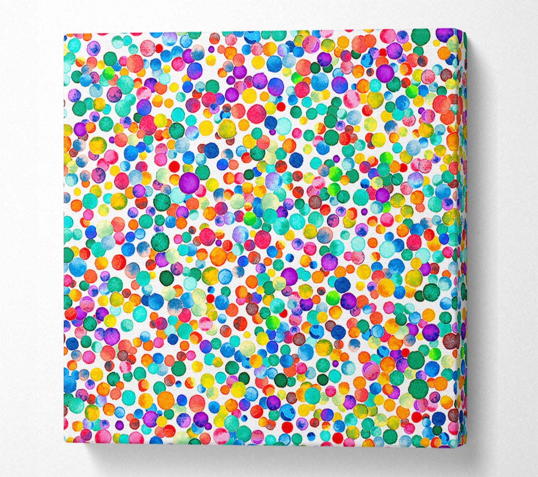  A Canvas Print of Thousands Of Watercolour Dots Canvas Art