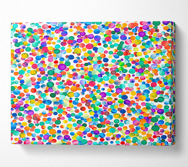  A Canvas Print of Thousands Of Watercolour Dots Canvas Art
