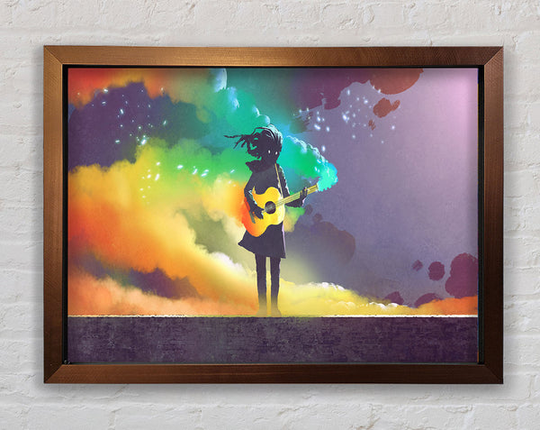 Colourful Acoustic Jets Framed Print