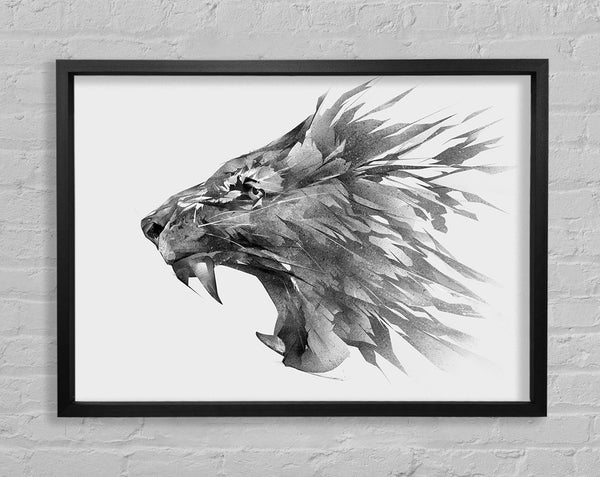 Fractual Lion Roar Framed Print