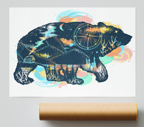 Compass Bear Poster