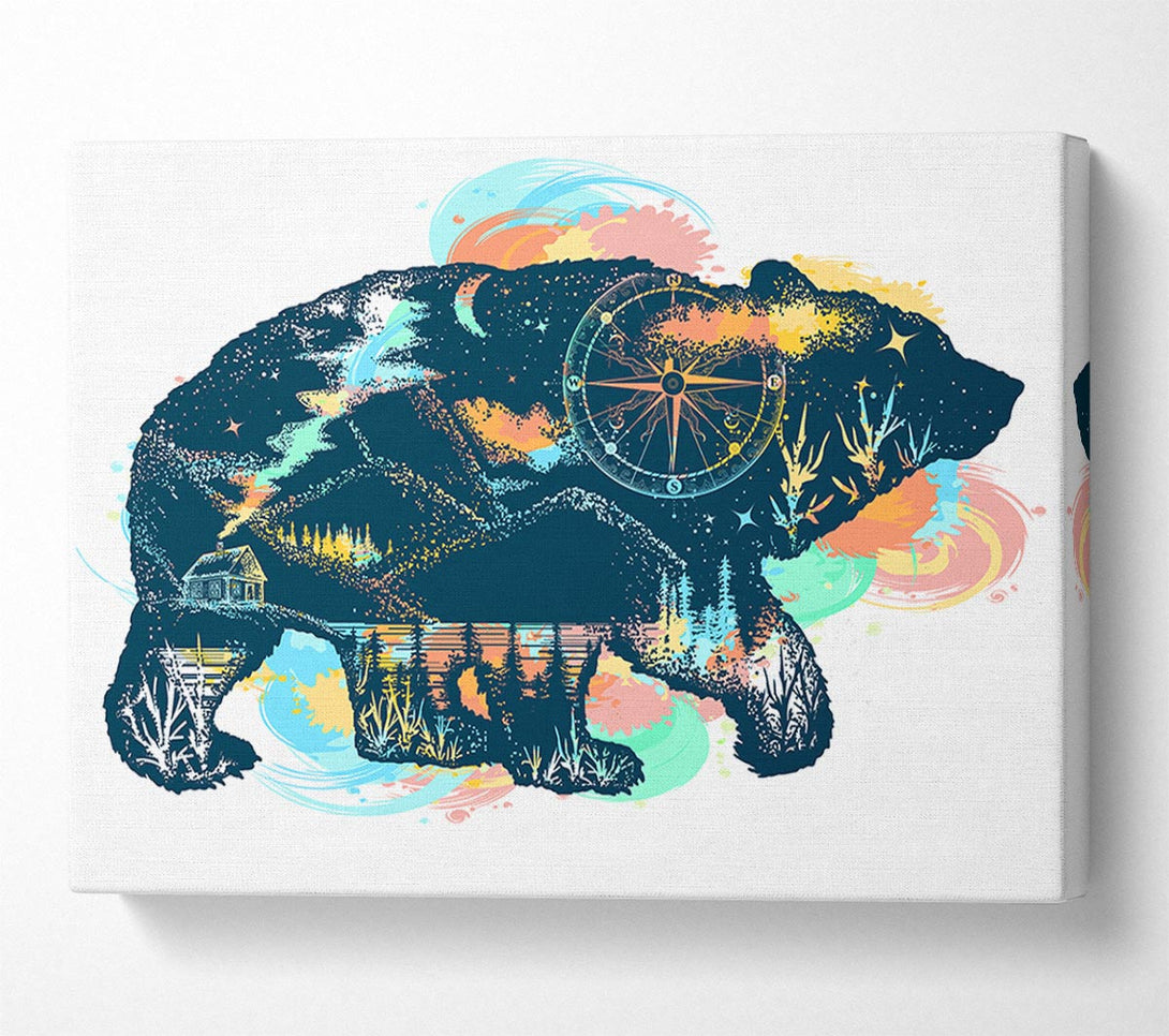  A Canvas Print of Compass Bear Canvas Print