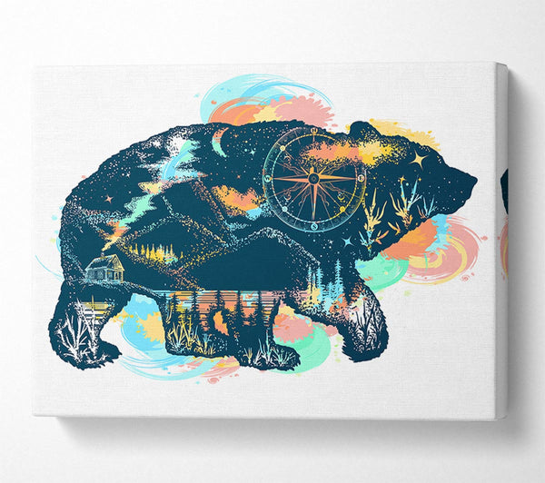  A Canvas Print of Compass Bear Canvas Print