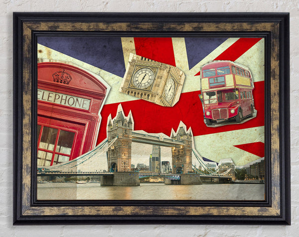 Union Jack London Icons Framed Print