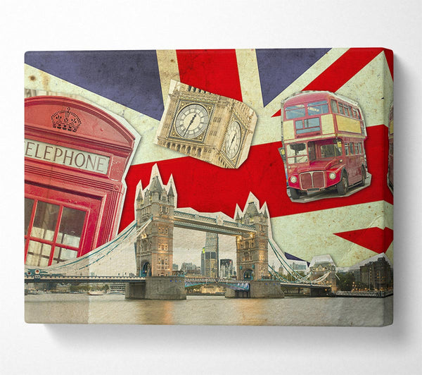  A Canvas Print of Union Jack London Icons Canvas Print