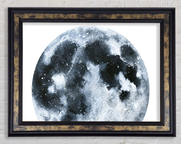 The Moon Peering Framed Print