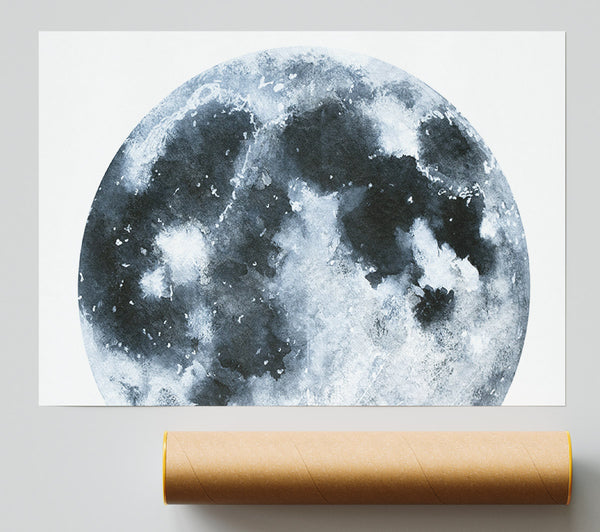 The Moon Peering Poster