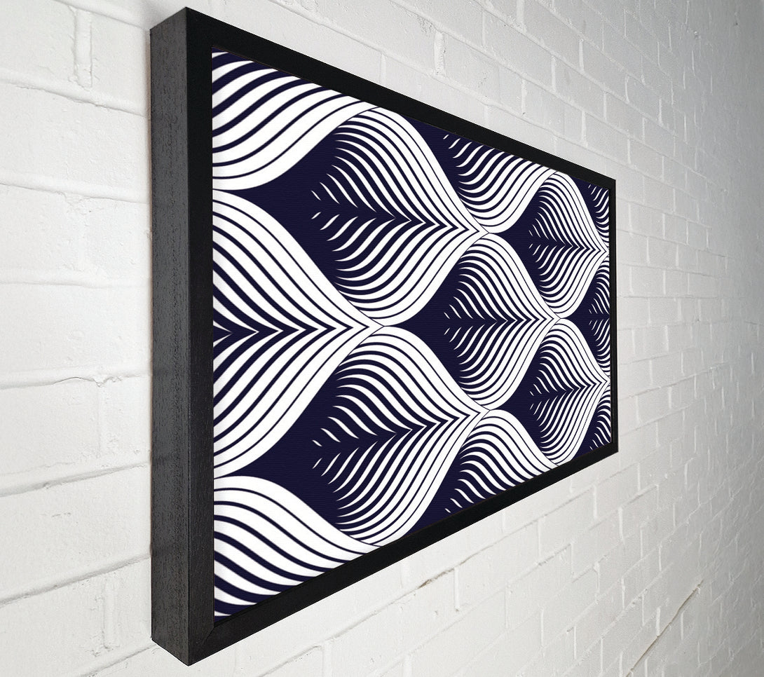  A Canvas Print of Staggered Leaf Shapes Canvas Print