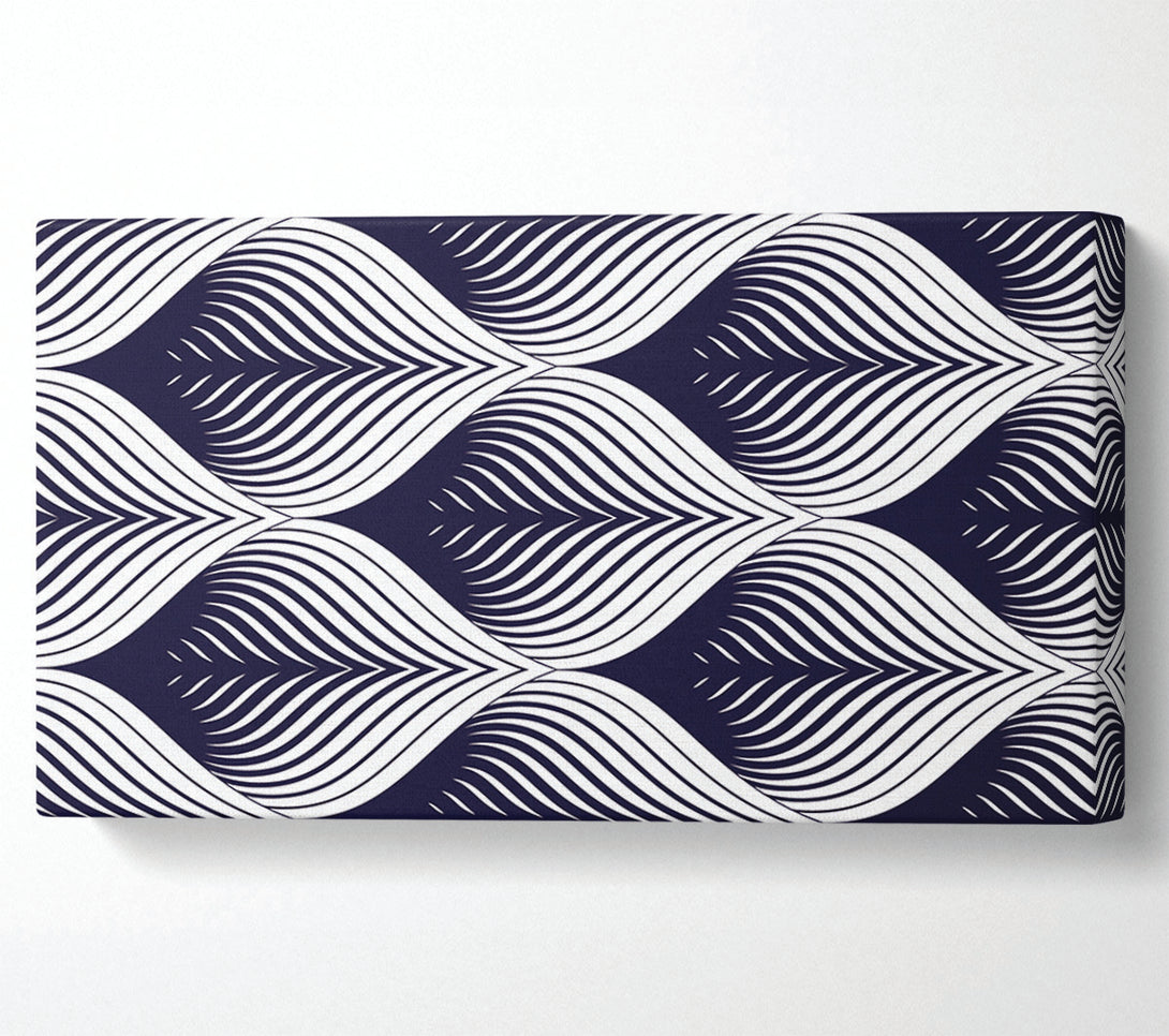  A Canvas Print of Staggered Leaf Shapes Canvas Print