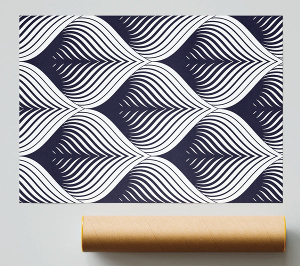 Staggered Leaf Shapes Giclee Print