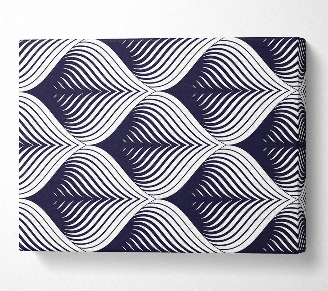 A Canvas Print of Staggered Leaf Shapes Canvas Print