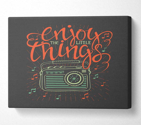  A Canvas Print of Enjoy The Little Things Music Canvas Wall Art