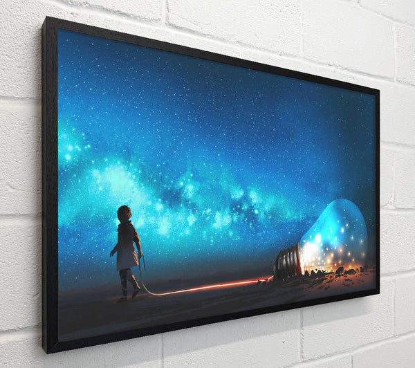 Child Pulling A Lightbulb