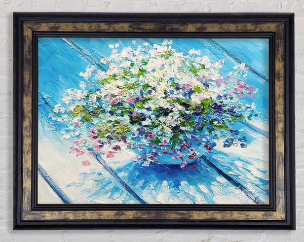 Dainty Flowers In A Vase Framed Print