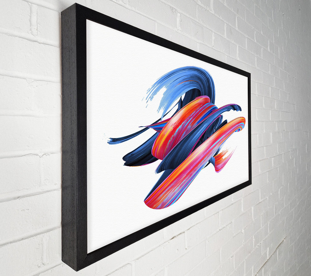  A Canvas Print of Swirl Of Paint On White Canvas Wall Art