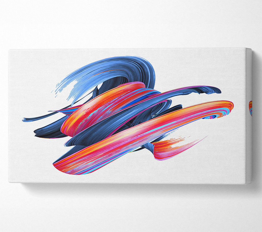  A Canvas Print of Swirl Of Paint On White Canvas Wall Art