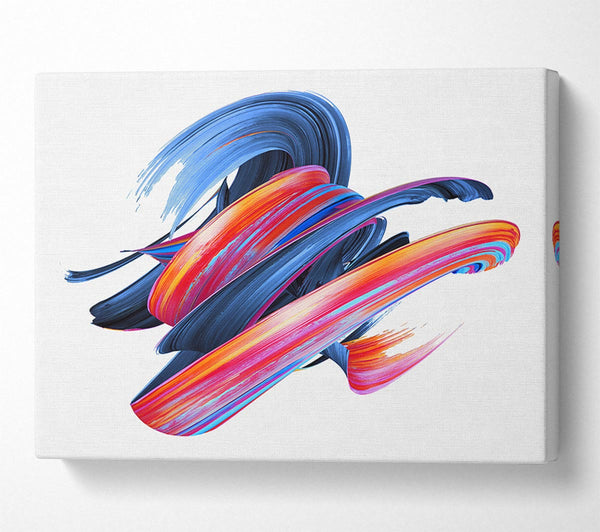  A Canvas Print of Swirl Of Paint On White Canvas Wall Art