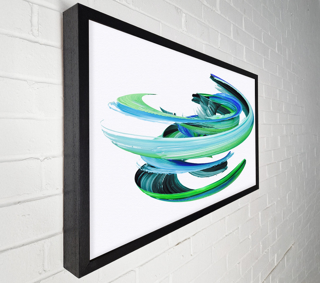  A Canvas Print of Swirl Of Paint On White Two Canvas Wall Art