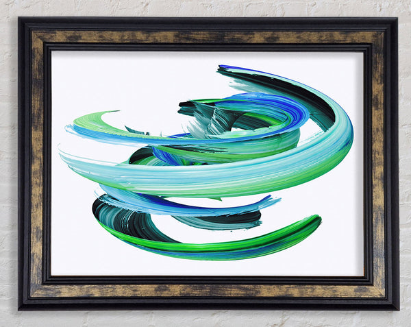 Swirl Of Paint On White Two Framed Print