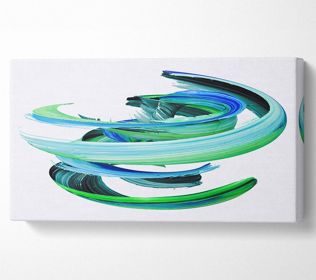  A Canvas Print of Swirl Of Paint On White Two Canvas Wall Art