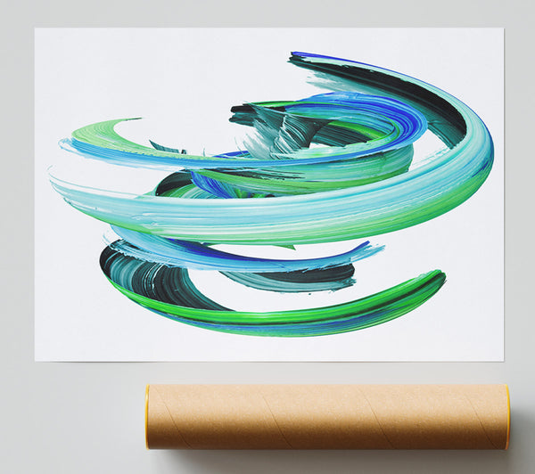 Swirl Of Paint On White Two Giclee Print