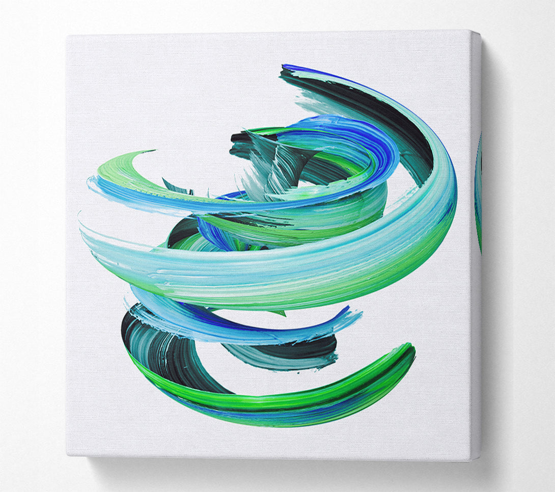  A Canvas Print of Swirl Of Paint On White Two Canvas Wall Art