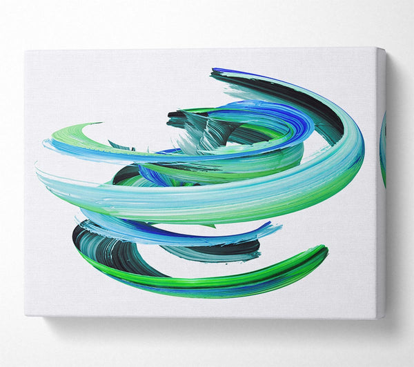  A Canvas Print of Swirl Of Paint On White Two Canvas Wall Art