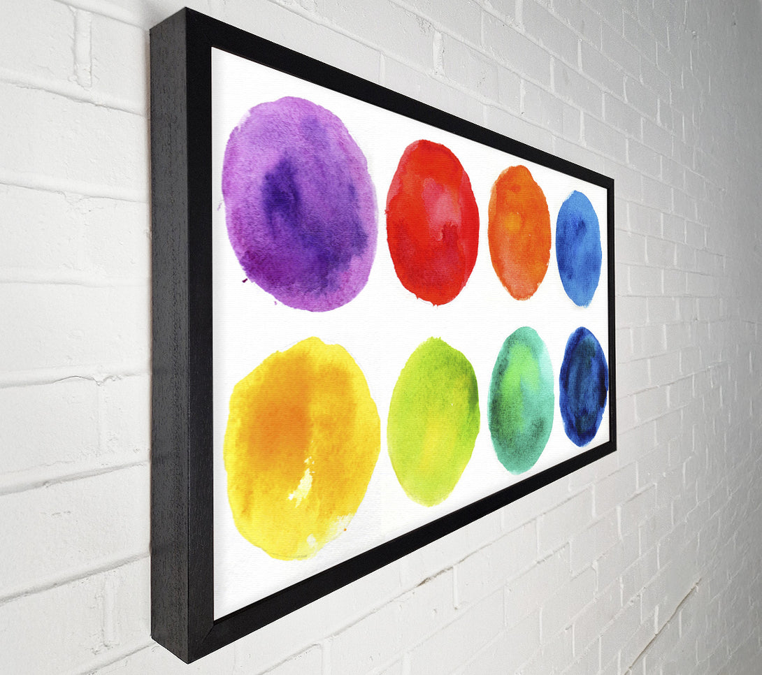  A Canvas Print of Eight Blobs Of Colour Canvas Print