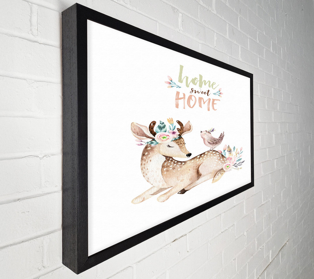  A Canvas Print of Home Sweet Home Woodland Animals Canvas Art