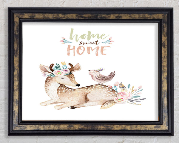 Home Sweet Home Woodland Animals Framed Print