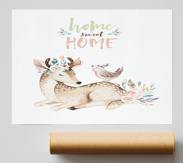 Home Sweet Home Woodland Animals Poster