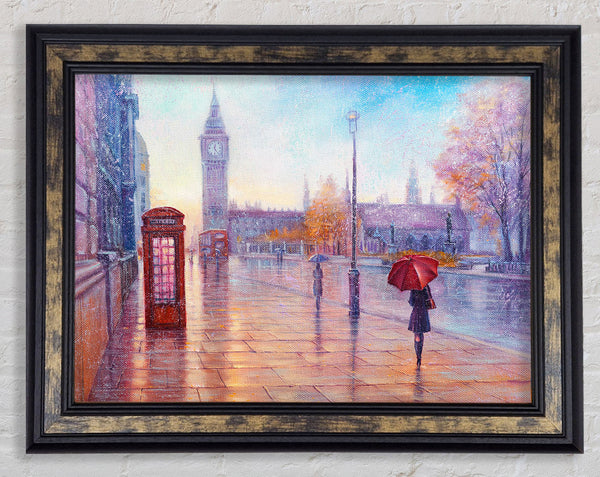 Walking In London Calm Framed Print