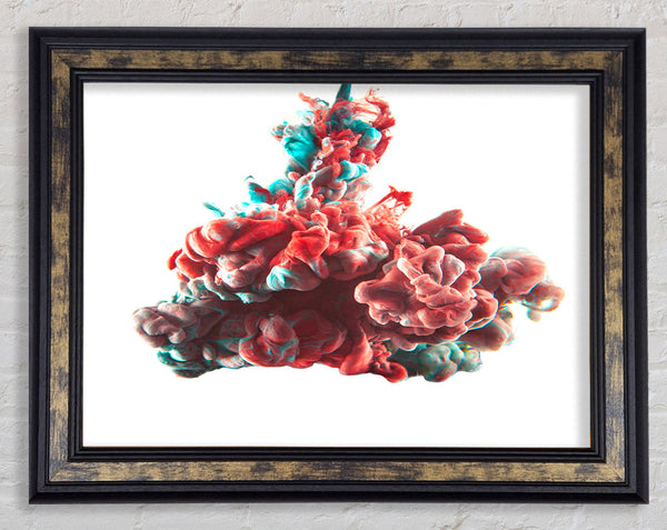 Oil In Water Explosion Framed Print