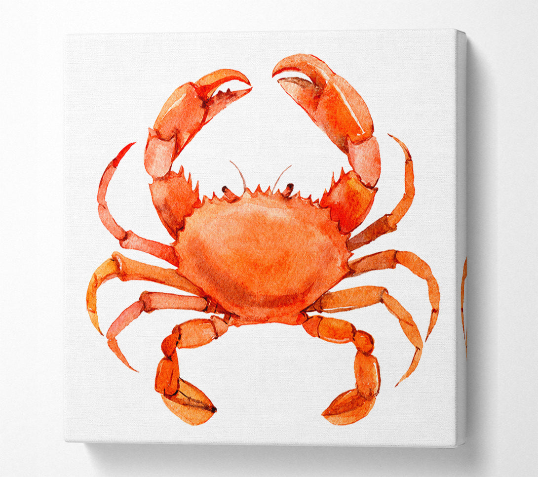  A Canvas Print of Watercolour Crab Canvas Art