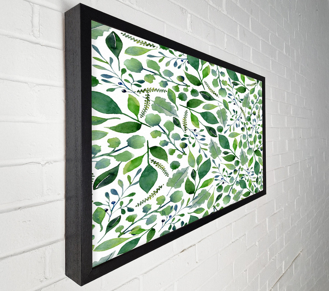  A Canvas Print of Green Leafy Pattern Canvas Art