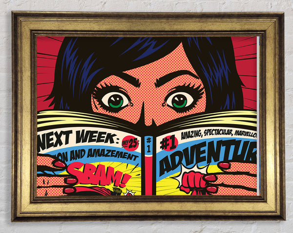 Comic Book Read Framed Print