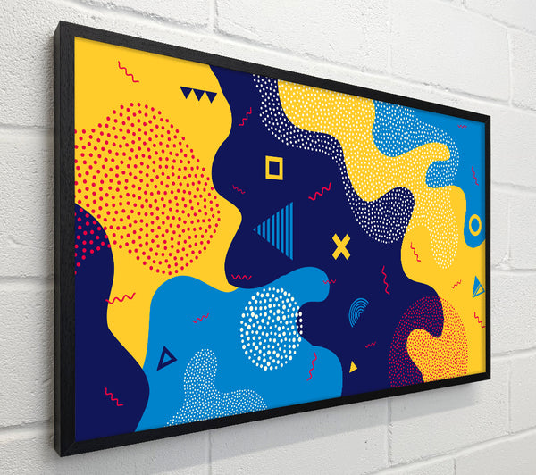 Blue And Yellow Modern Shapes