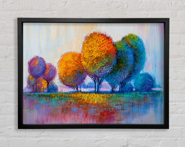Trees In The Distant Framed Print