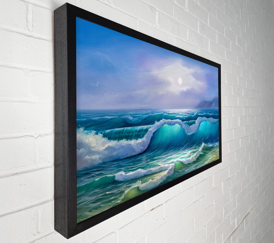  A Canvas Print of Waves Off The Coast Canvas Wall Art