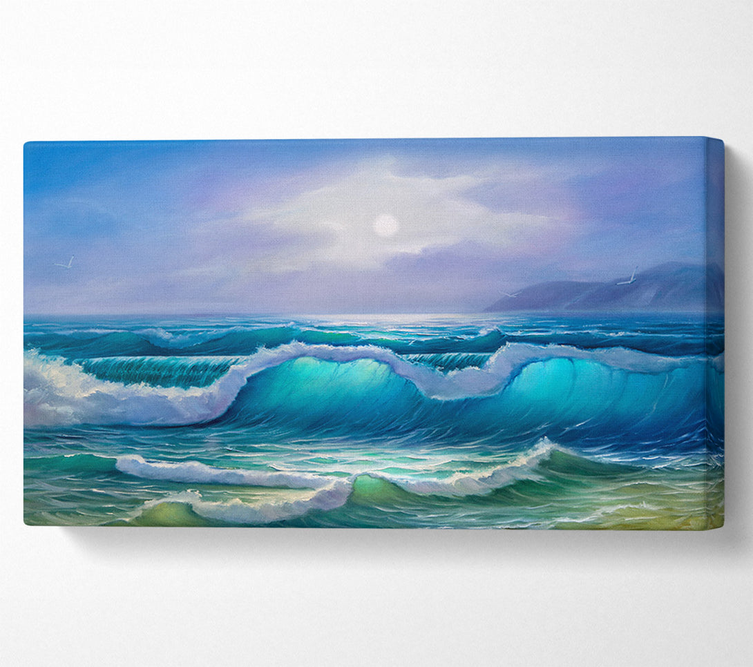  A Canvas Print of Waves Off The Coast Canvas Wall Art