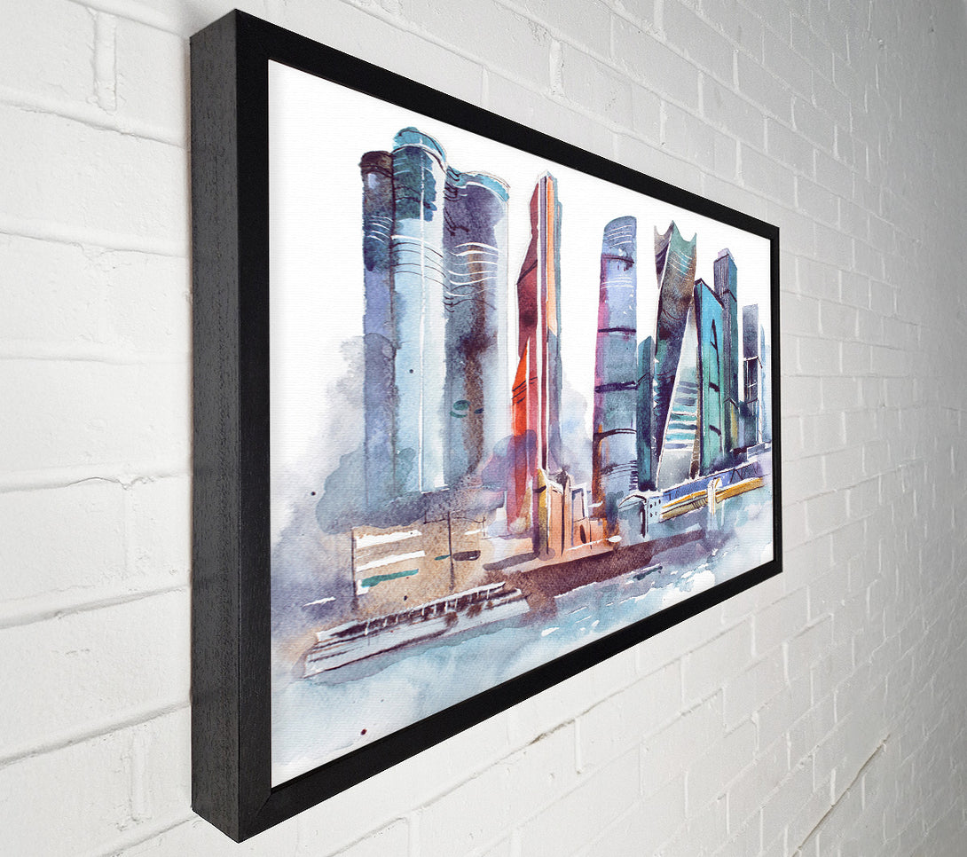  A Canvas Print of The City Harbour Canvas Print