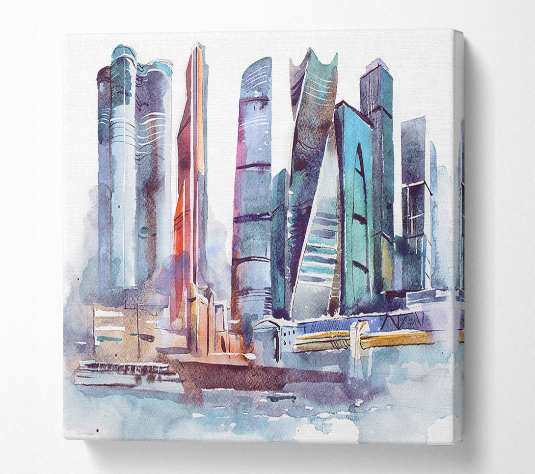  A Canvas Print of The City Harbour Canvas Print