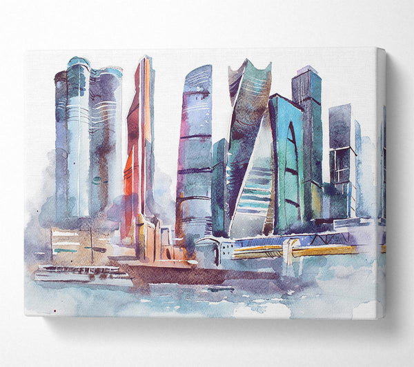  A Canvas Print of The City Harbour Canvas Print