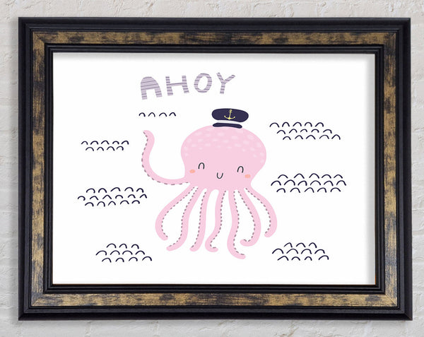 Ahoy Octopus Framed Print