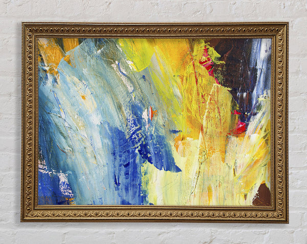 Hard Strokes Of Colour Framed Print