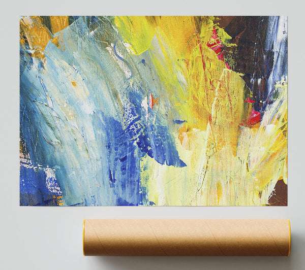 Hard Strokes Of Colour Print