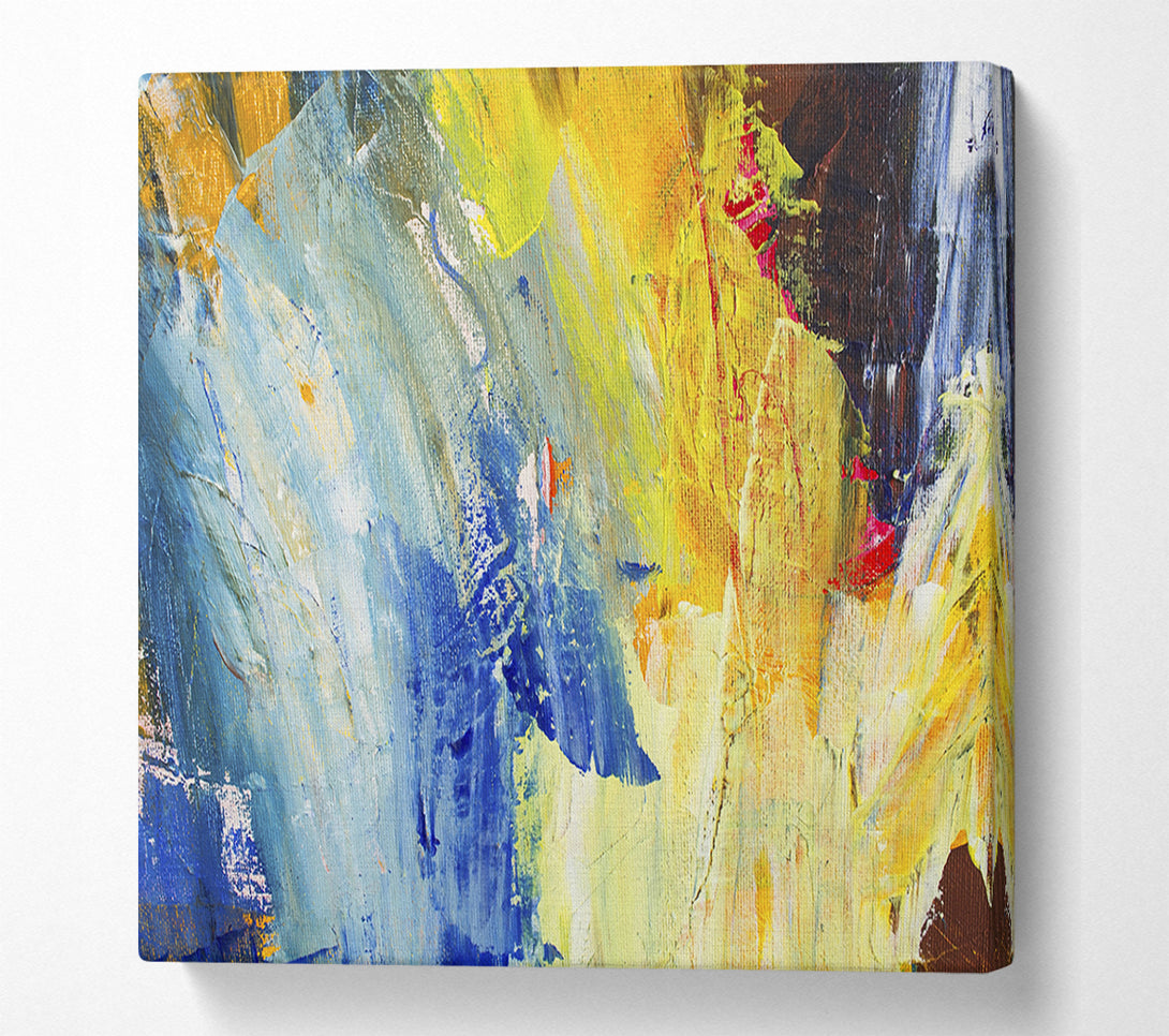  A Canvas Print of Hard Strokes Of Colour Canvas Art
