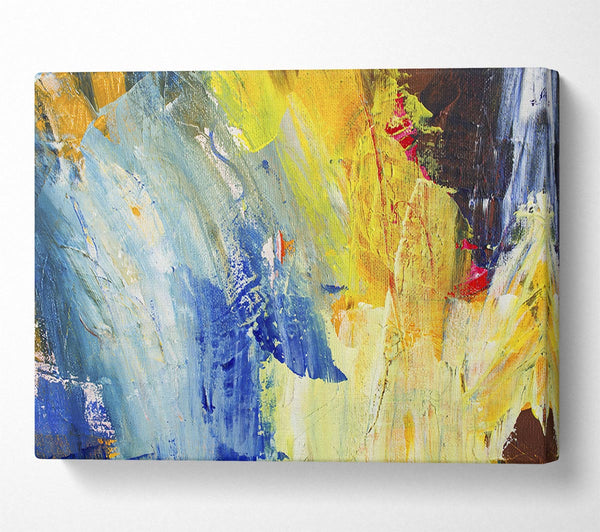  A Canvas Print of Hard Strokes Of Colour Canvas Art