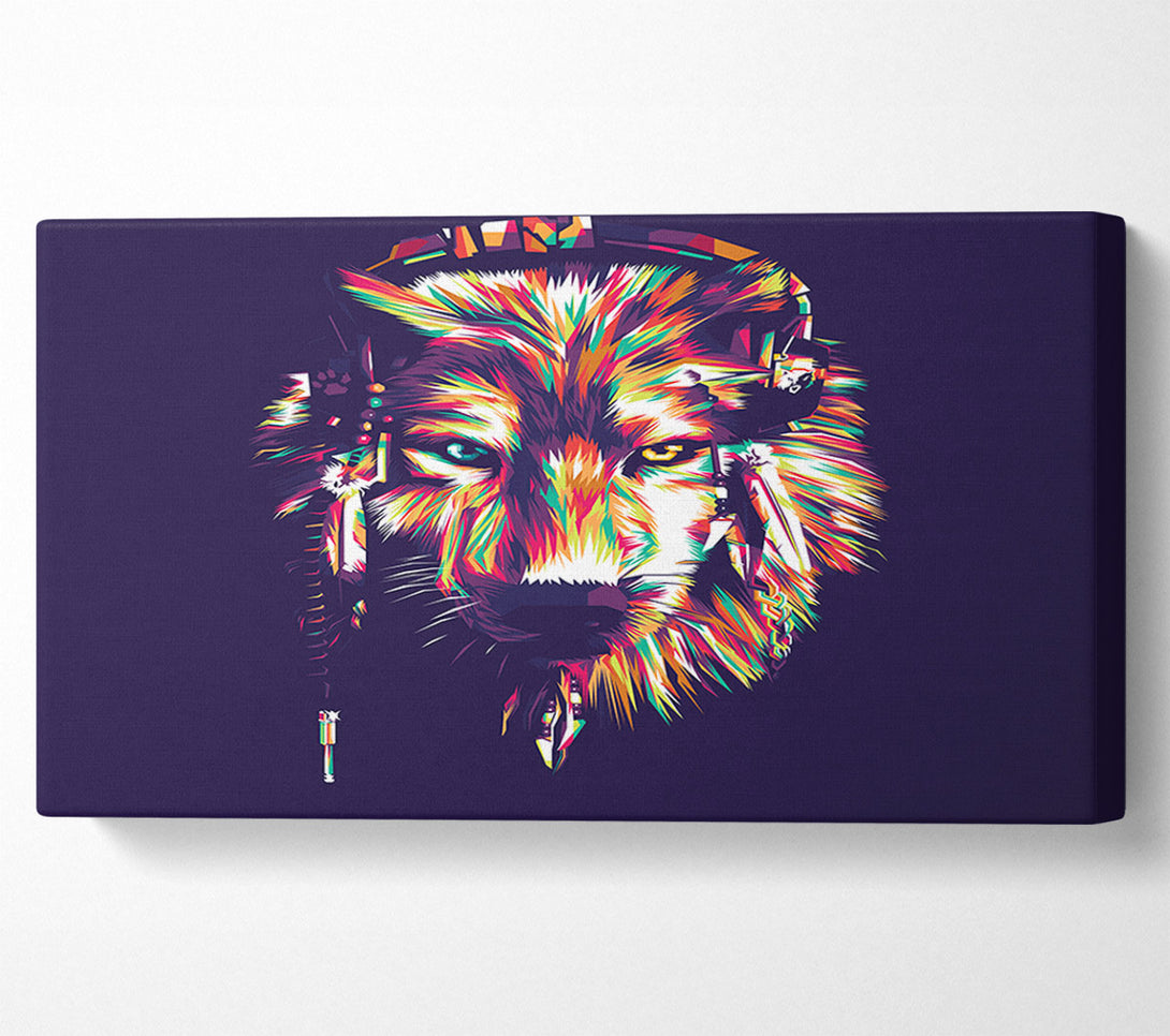  A Canvas Print of Vibrant Wolf Canvas Wall Art