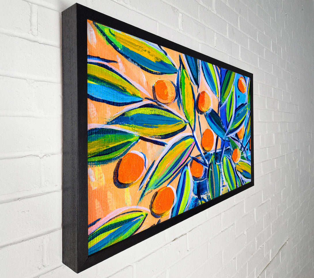 A Canvas Print of Bright Oranges On Tree Canvas Print